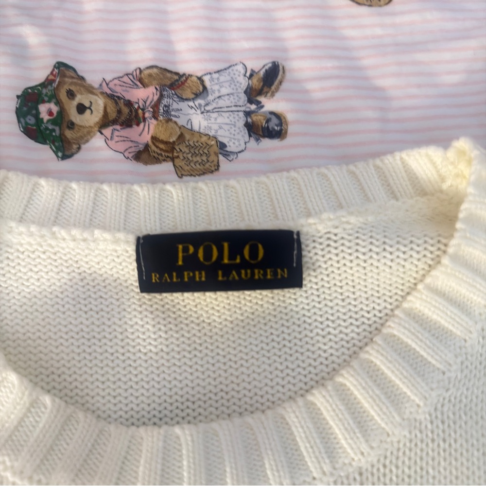 Ralph Lauren Bear Crewneck Sweater - Picture 2 of 3